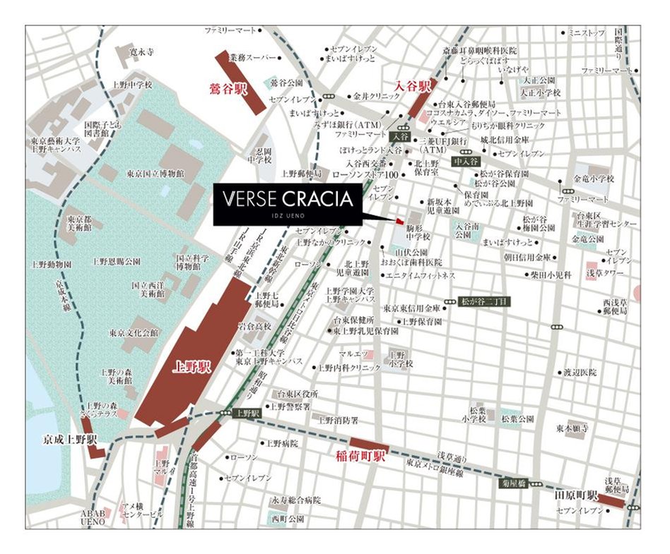 ヴァースクレイシアIDZ上野の現地案内図