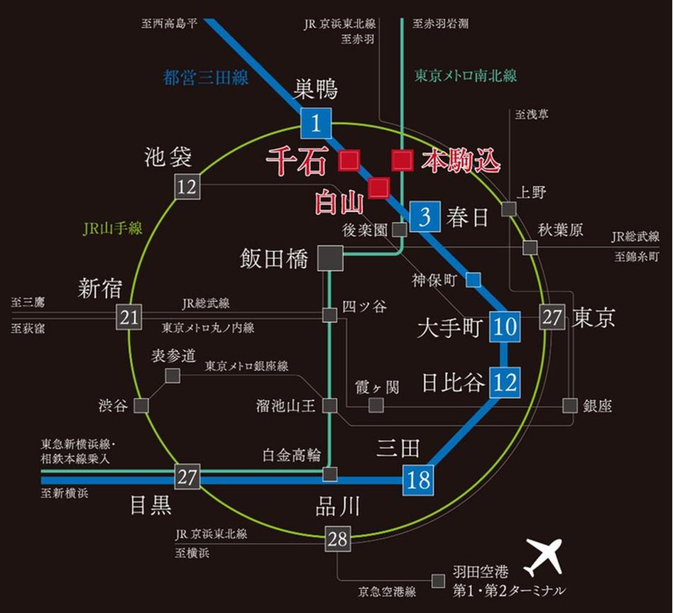 ザ・パークハウス 文京白山レジデンスの交通アクセス図