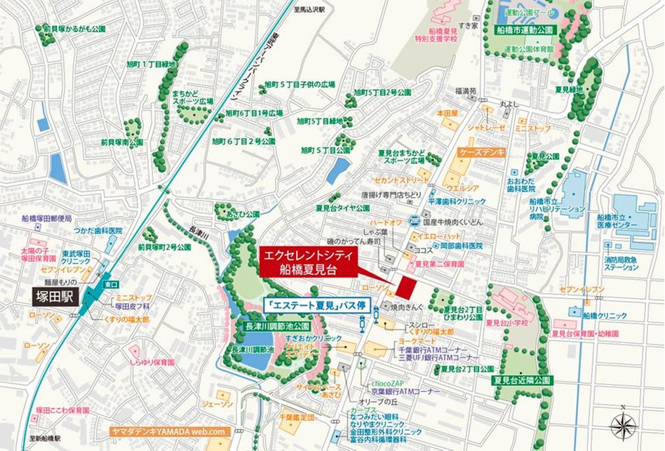 エクセレントシティ船橋夏見台の現地案内図