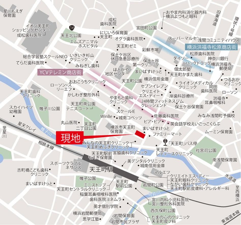 エクセレントシティ横濱天王町 ステーションサイドの現地案内図