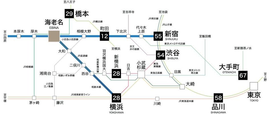 レ・ジェイド海老名の交通アクセス図