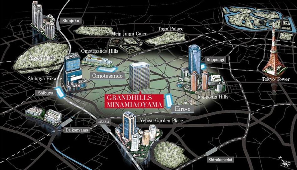 グランドヒルズ南青山の立地・アクセス画像