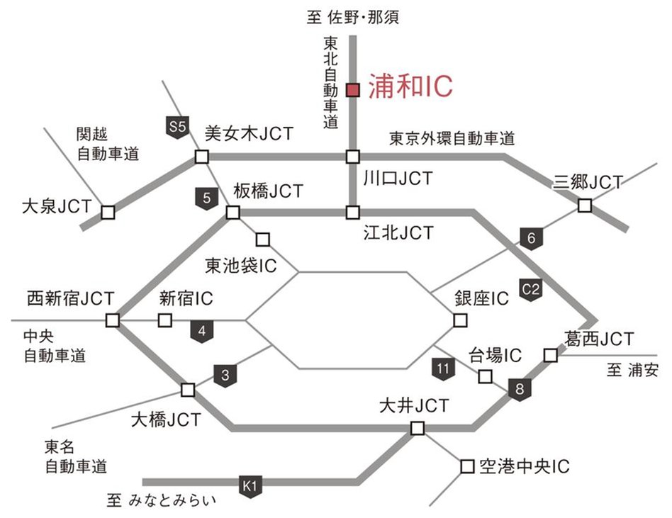 プレシス浦和美園の交通アクセス図