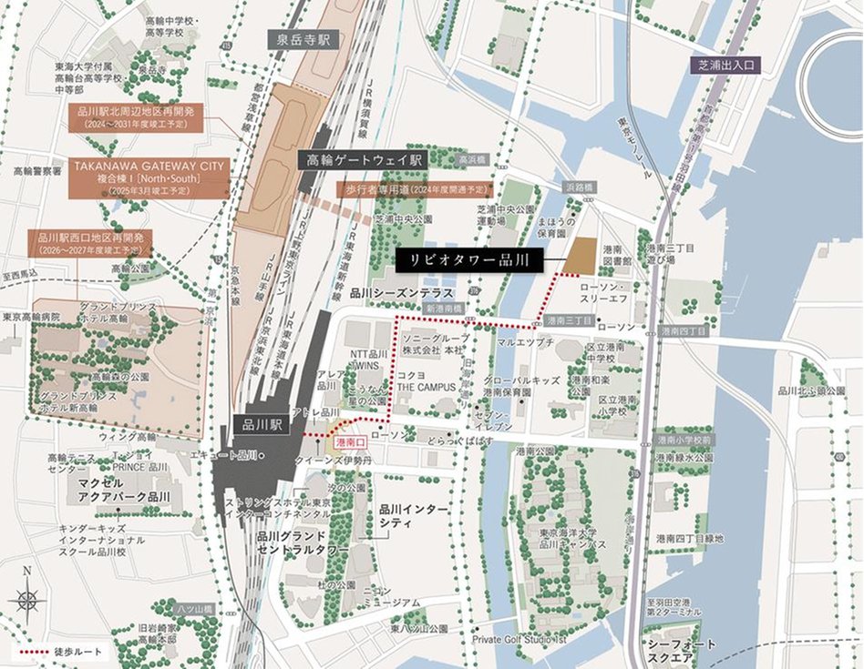 リビオタワー品川の現地案内図