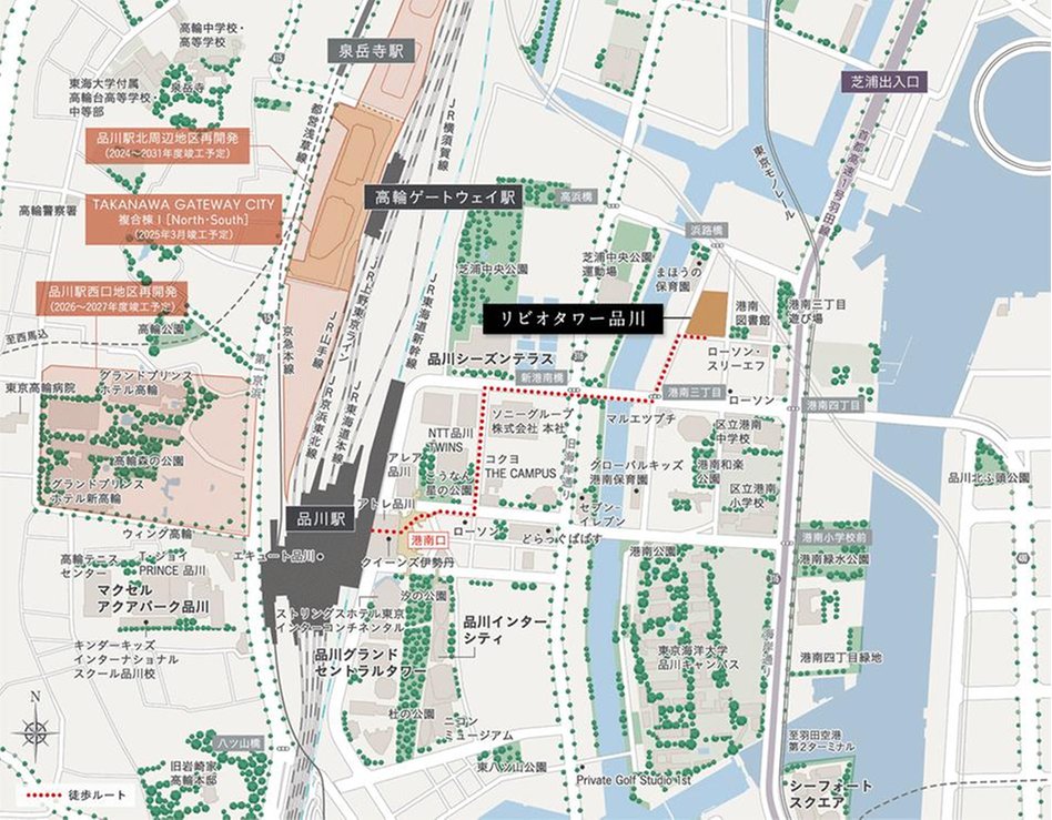 リビオタワー品川の現地案内図