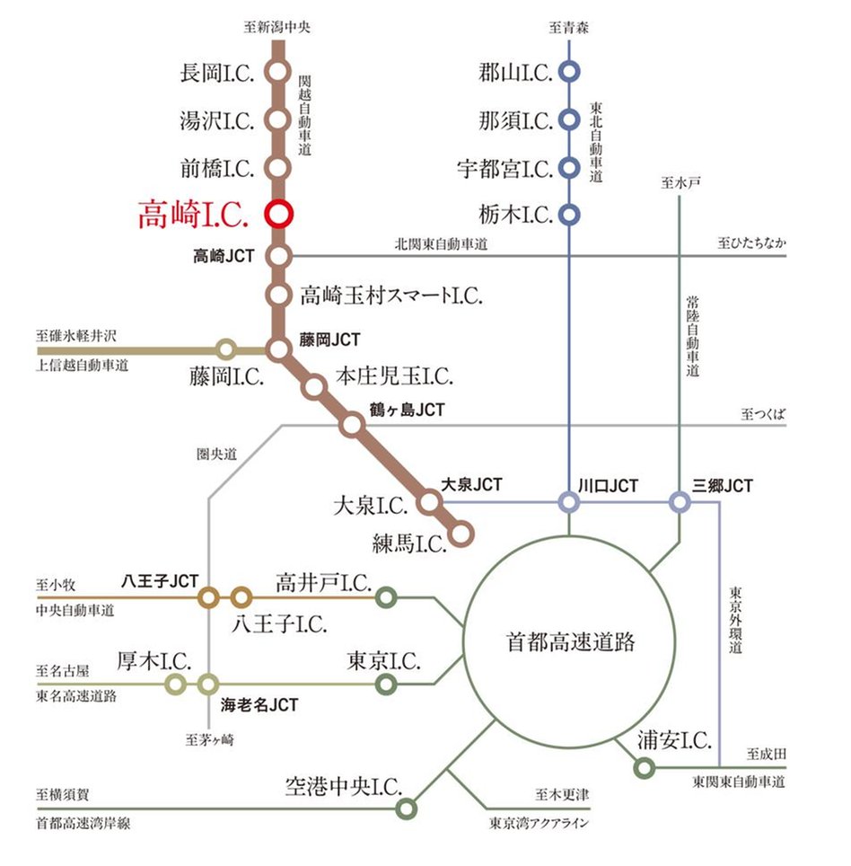 アルファステイツ高崎神社前の交通アクセス図