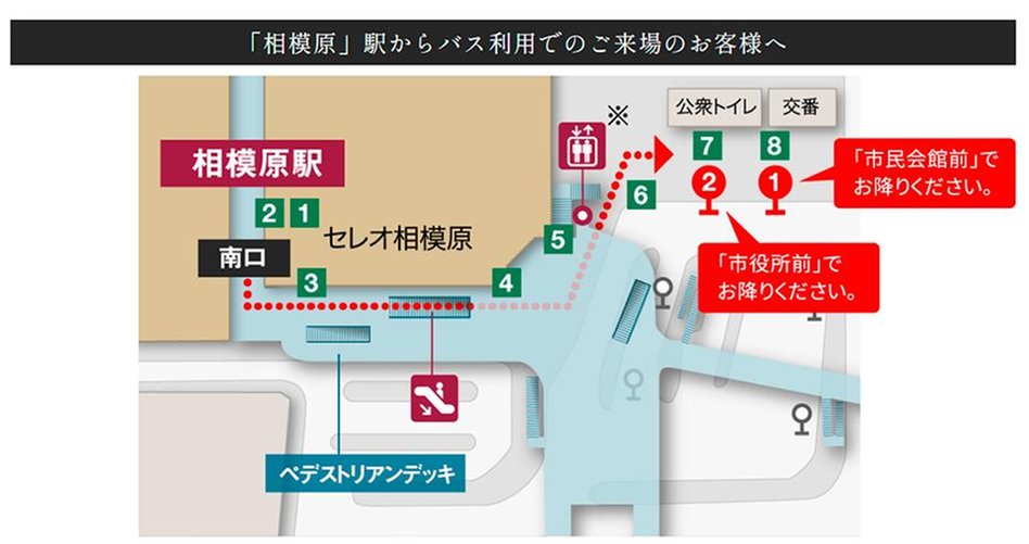 メイツ相模原の現地案内図