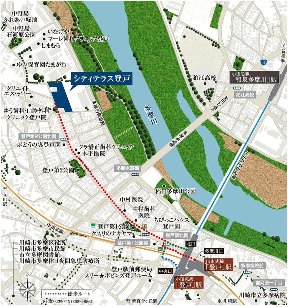 シティテラス登戸の現地案内図
