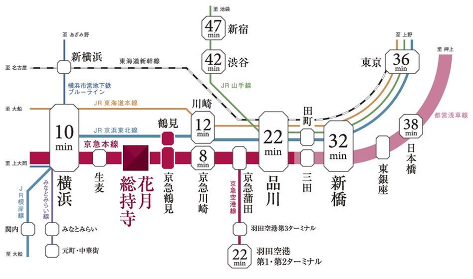 プライム横浜岸谷の交通アクセス図