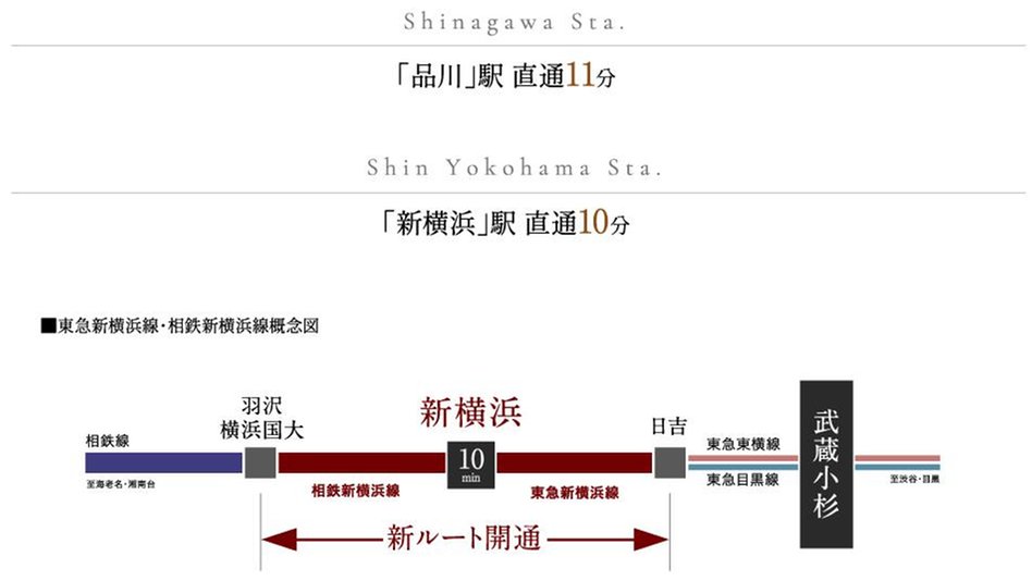 ザ・ライオンズ武蔵小杉の交通アクセス図