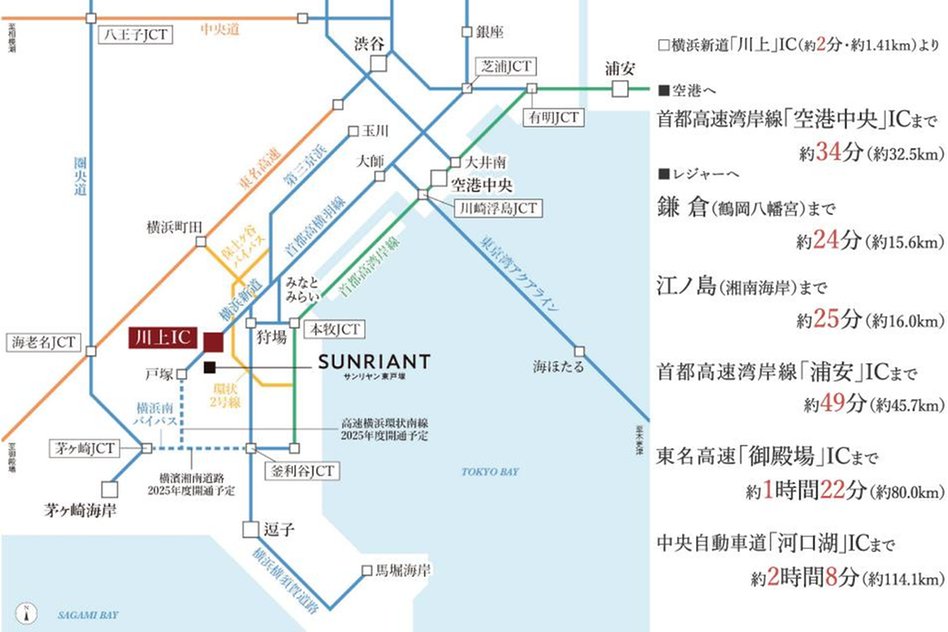 サンリヤン東戸塚の交通アクセス図
