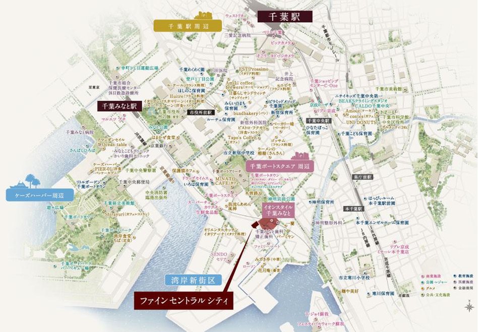 ファインセントラルシティの現地案内図