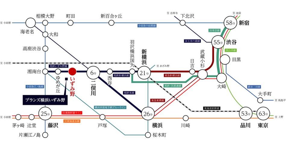 ブランズ横浜いずみ野の交通アクセス図