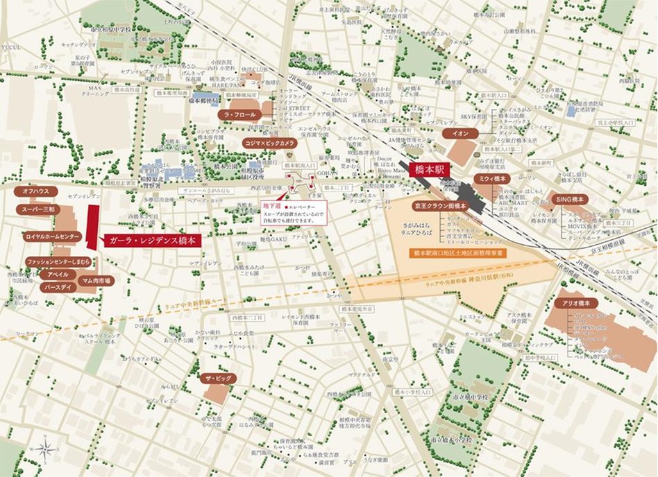 ガーラ・レジデンス橋本の現地案内図