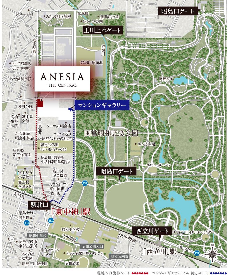 ANESIA THE CENTRAL（アネシア ザ・セントラル）の現地案内図