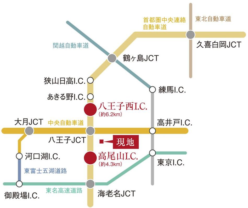 オハナ 高尾の交通アクセス図