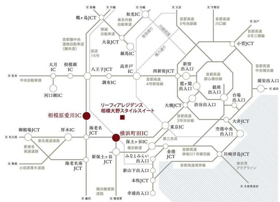 リーフィアレジデンス相模大野スタイルスイートの交通アクセス図