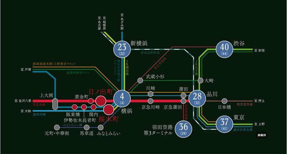 ヴェレーナグラン横浜野毛山公園の交通アクセス図