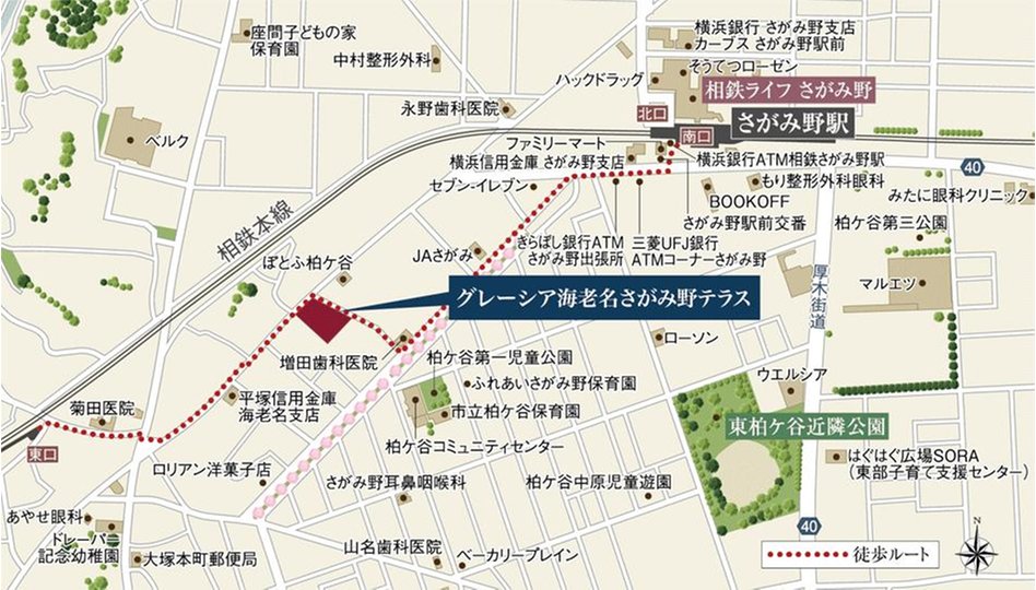 グレーシア海老名さがみ野テラスの現地案内図