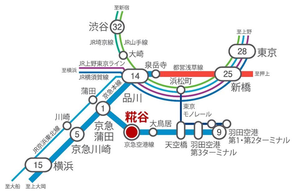 イニシア大田糀谷の交通アクセス図