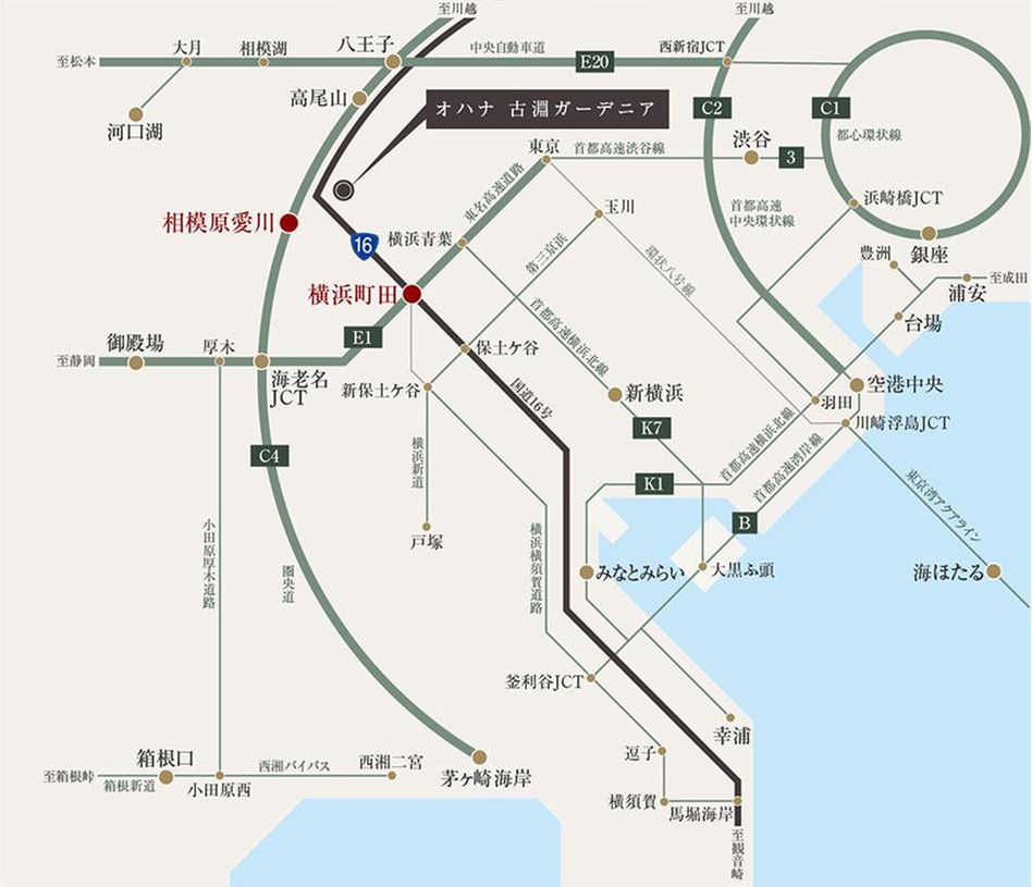 オハナ 古淵ガーデニアの交通アクセス図