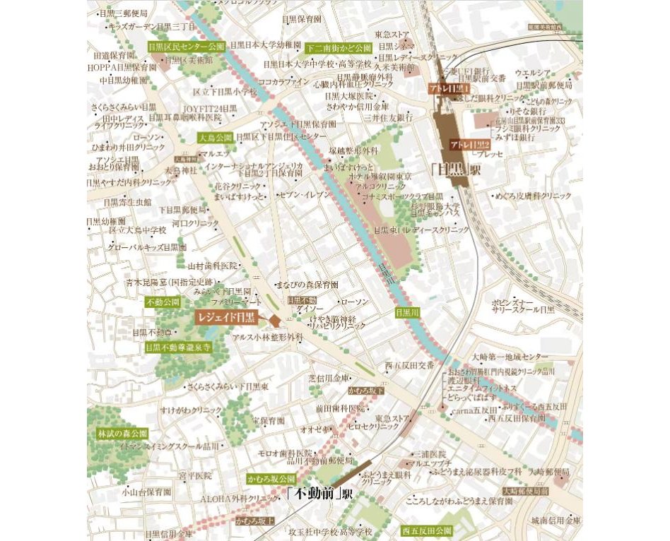 レ・ジェイド目黒の現地案内図