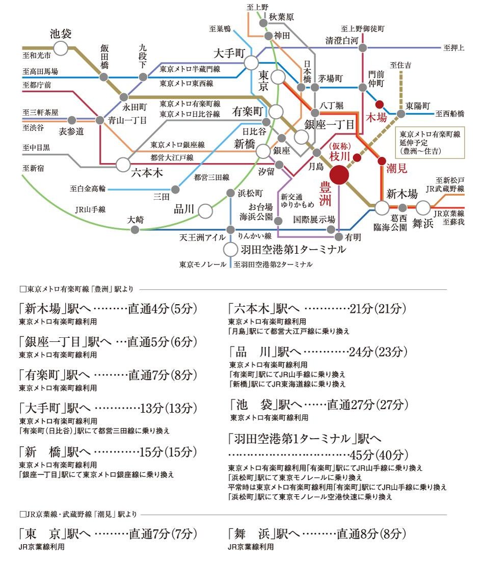 ブリシア豊洲の交通アクセス図