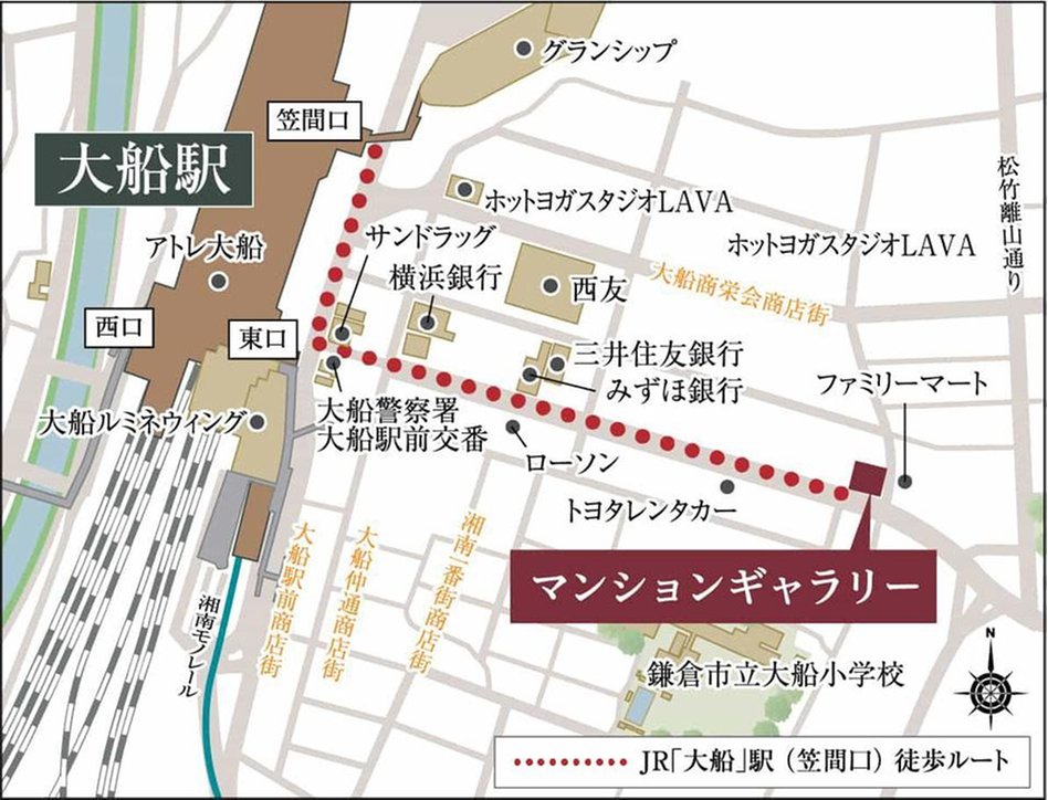 プレディア大船ヒルトップの現地案内図