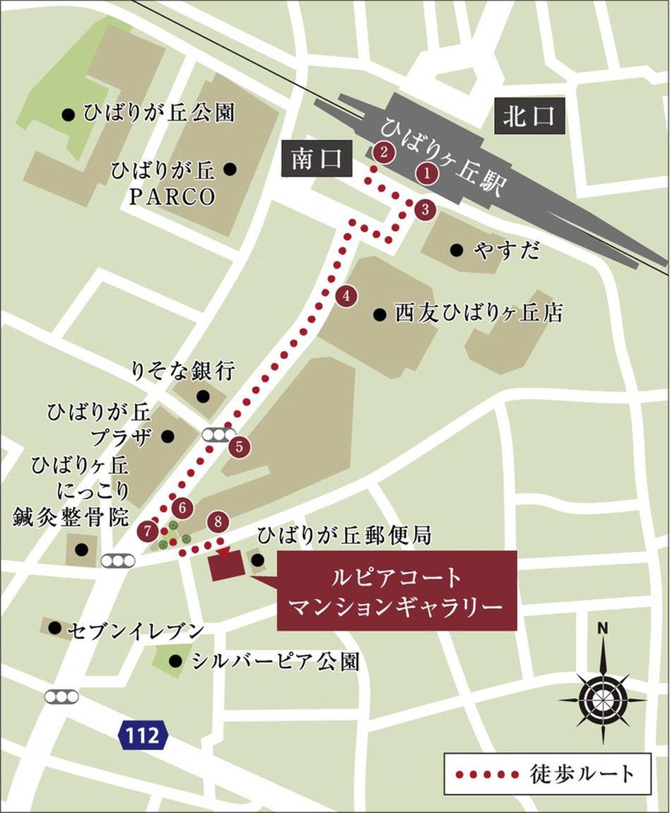 ルピアコート保谷の現地案内図
