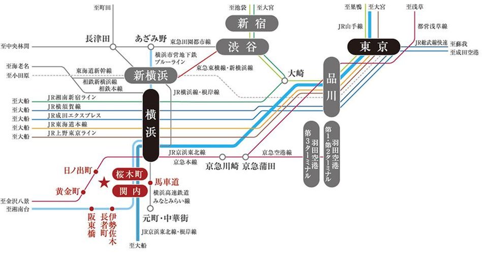 エクセレントシティ横浜桜木町Projectの交通アクセス図