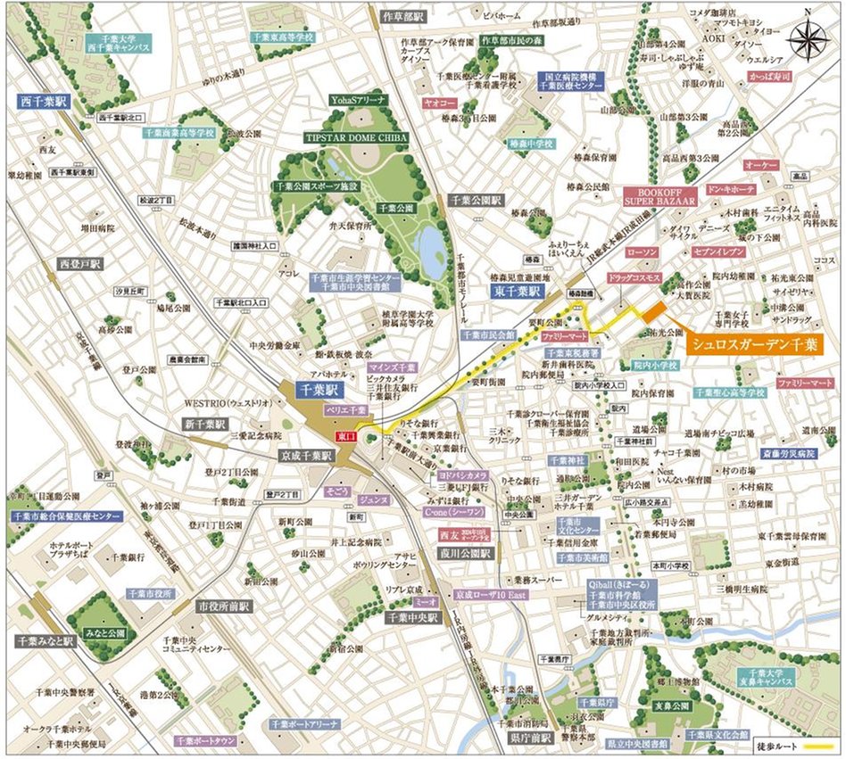 シュロスガーデン千葉の現地案内図