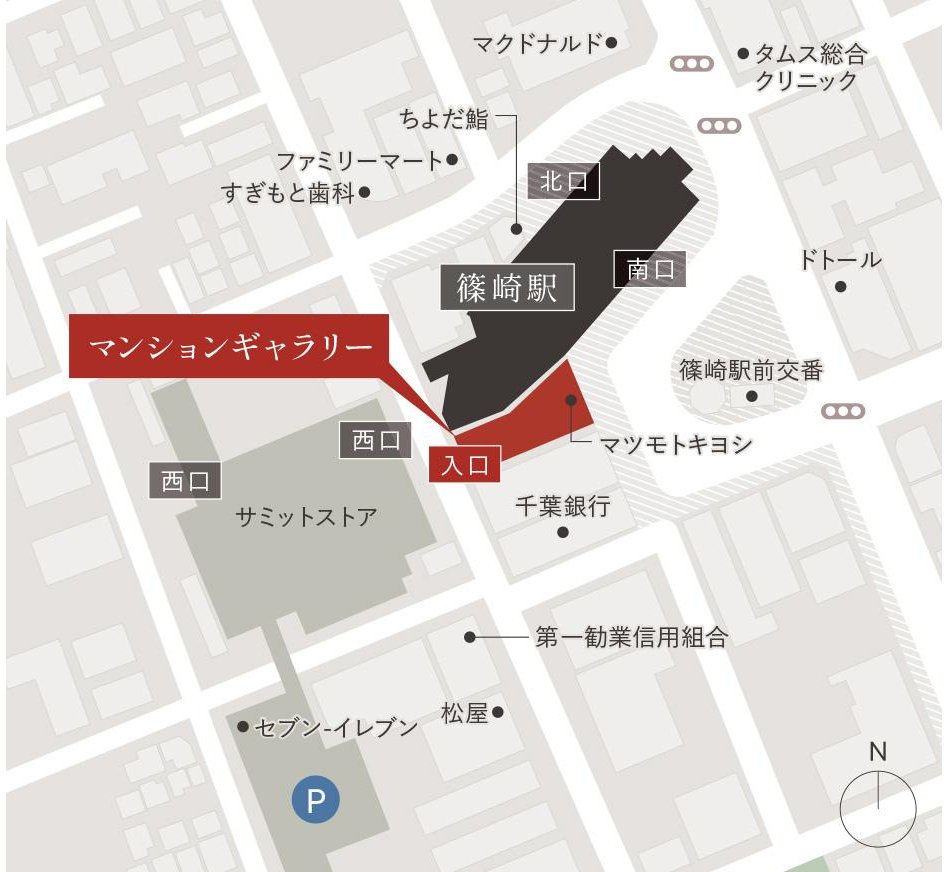 レ・ジェイド篠崎の現地案内図