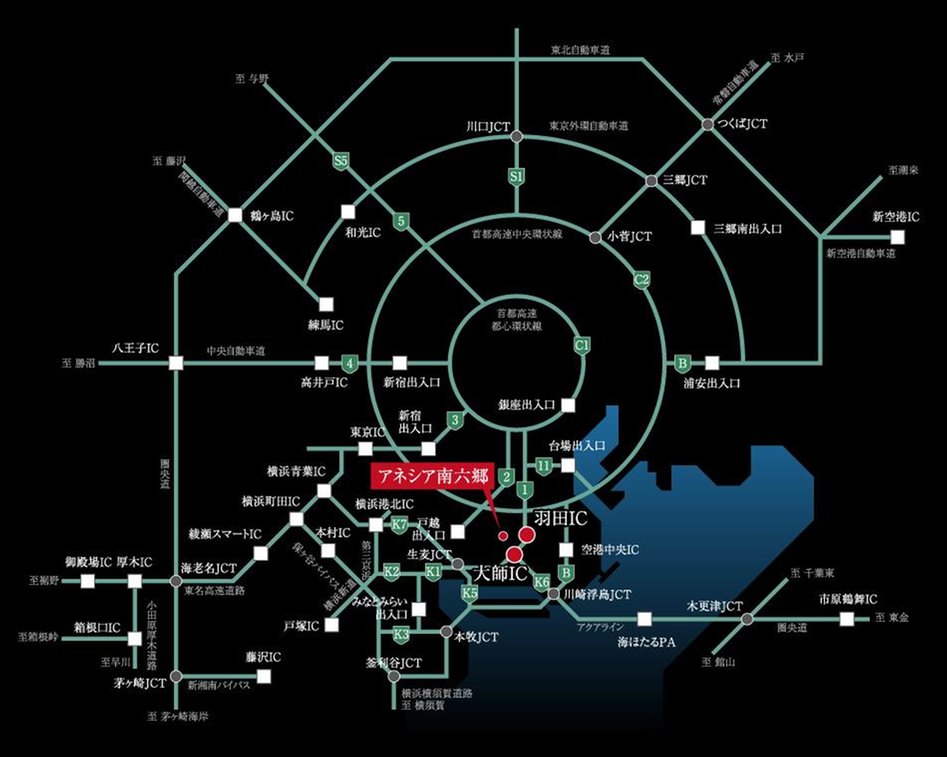 アネシア南六郷の交通アクセス図