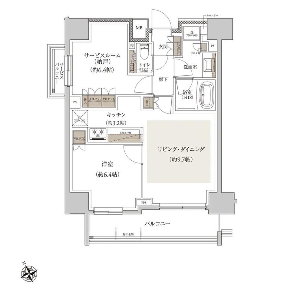 グランスイート麻布六本木の室内の特徴画像
