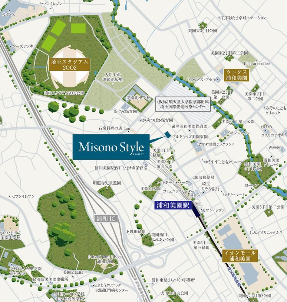Misono Style プロジェクトの現地案内図