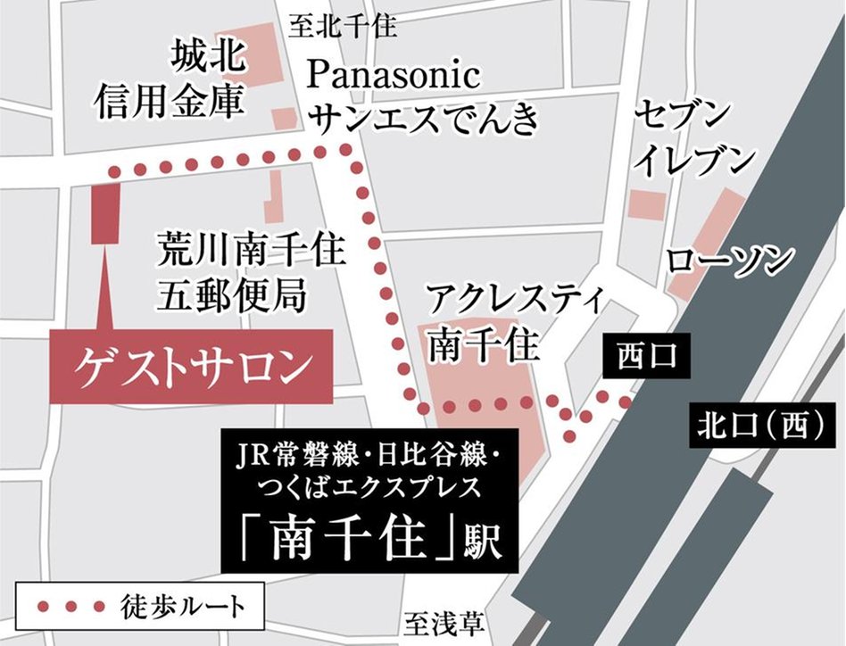 エクセレントシティ南千住ザ・レジデンスの現地案内図