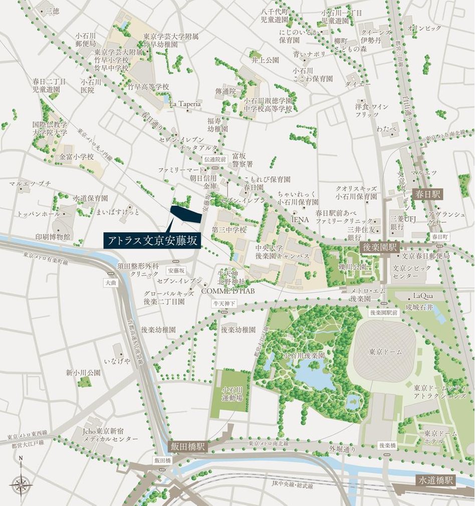 アトラス文京安藤坂の現地案内図