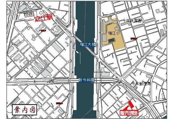 リアルセレクション一之江　南西向きの日当たりの良い全6棟　【一戸建て】 現地案内図