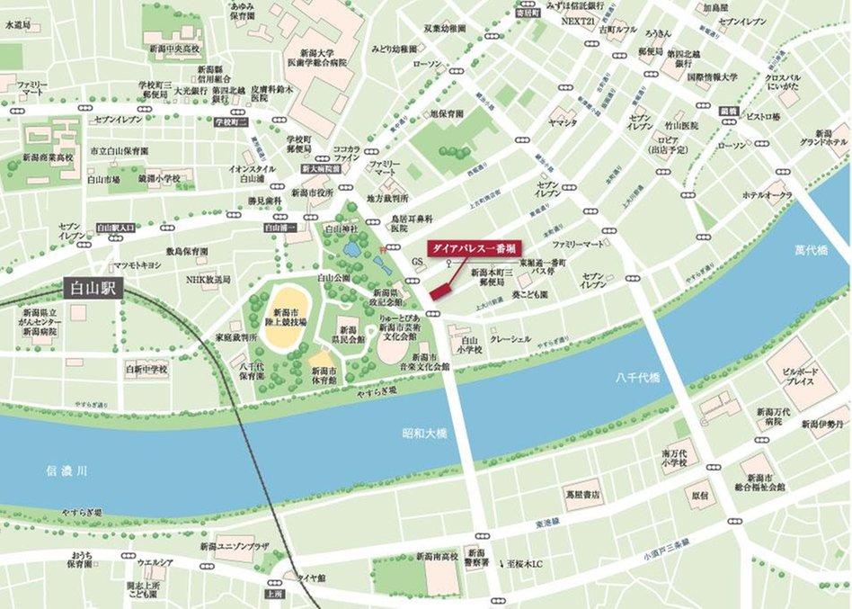 ダイアパレス一番堀の現地案内図