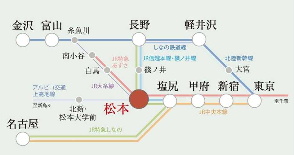 レーベン松本 GRIDEの交通アクセス図