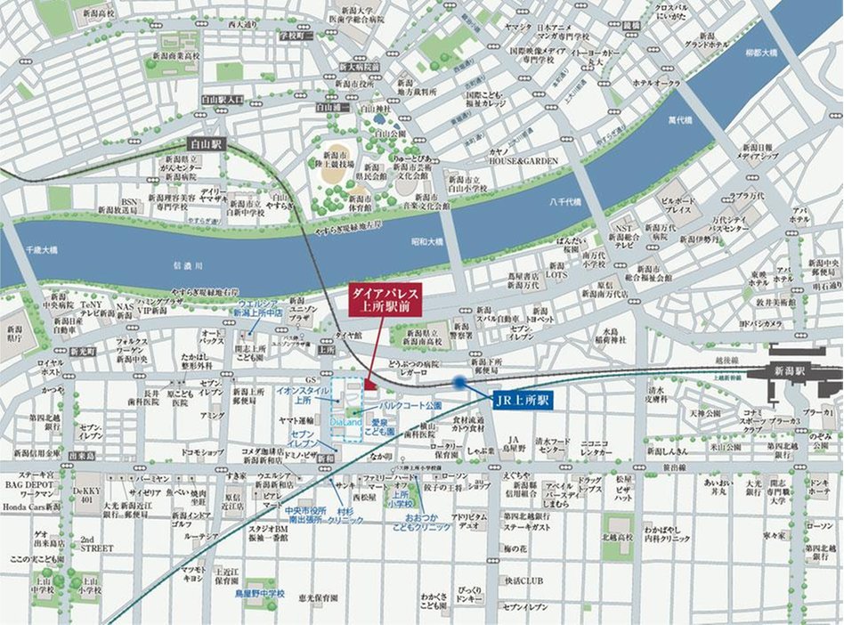 ダイアパレス上所駅前の現地案内図