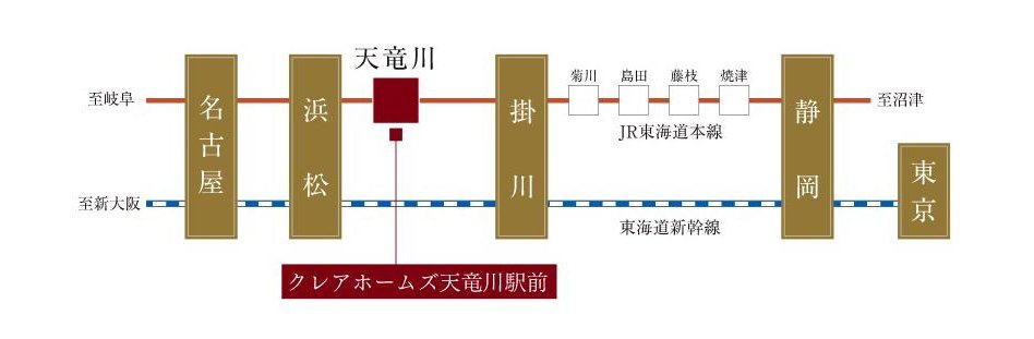 クレアホームズ天竜川駅前の交通アクセス図
