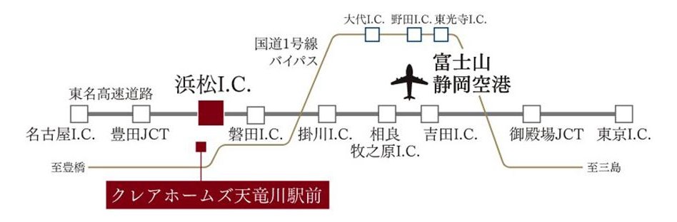 クレアホームズ天竜川駅前の交通アクセス図