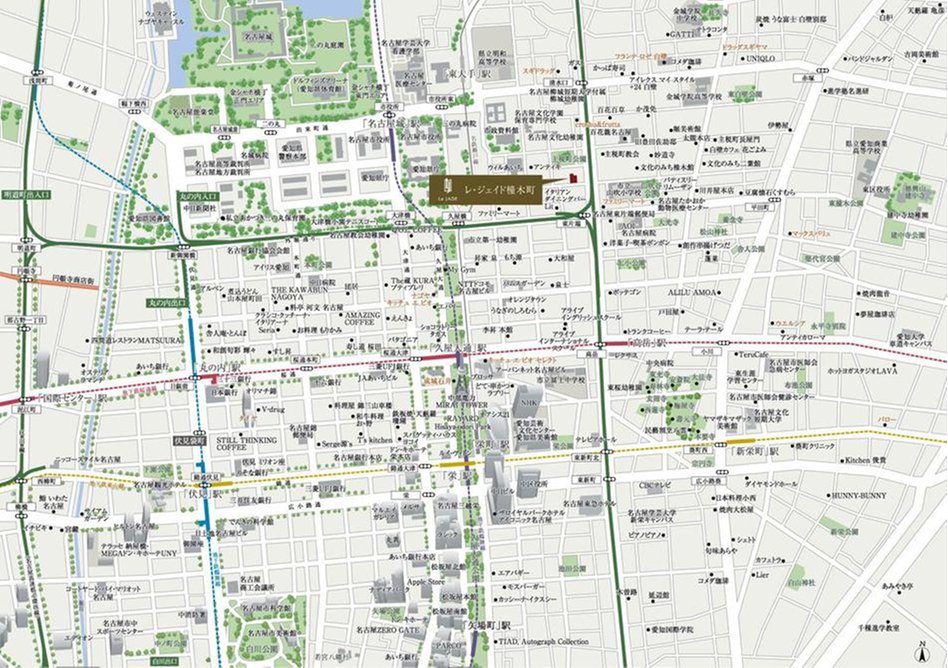 レ・ジェイド橦木町の現地案内図