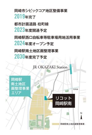 リコット岡崎駅南の周辺環境の特徴画像