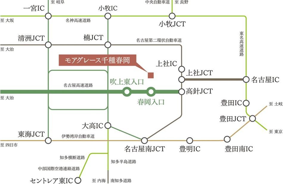 モアグレース千種春岡の交通アクセス図