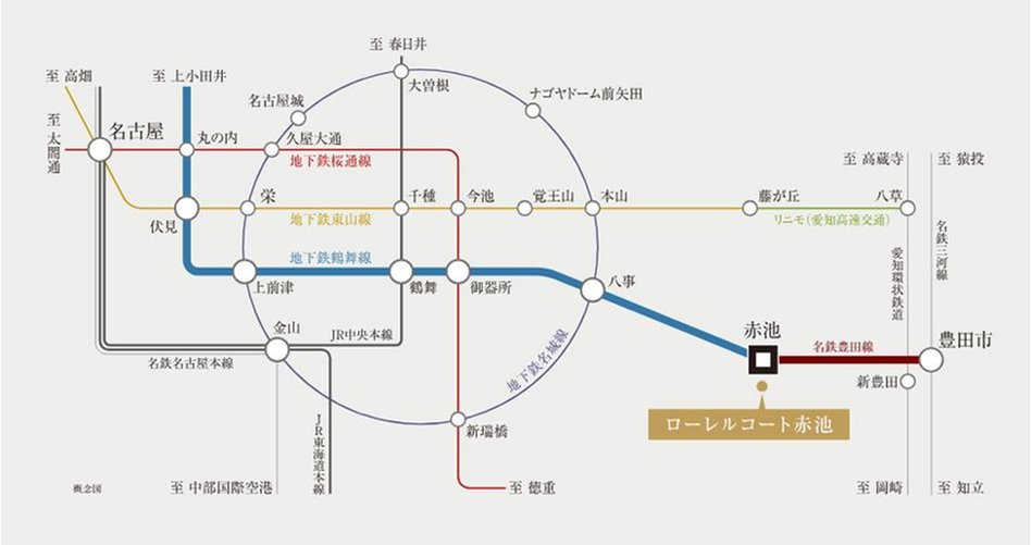 ローレルコート赤池の交通アクセス図