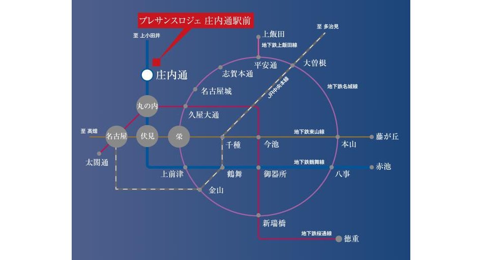 プレサンス ロジェ 庄内通駅前の交通アクセス図