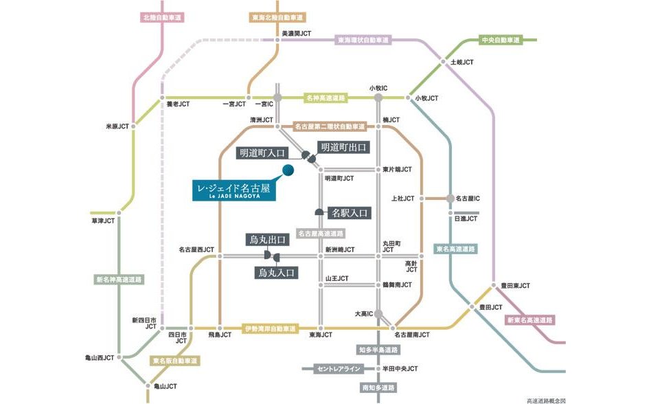 レ・ジェイド名古屋の交通アクセス図