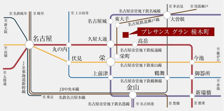プレサンス グラン 橦木町の交通アクセス図